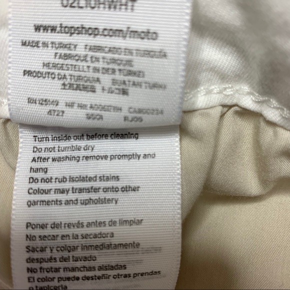 TOPSHOP Moto Leigh Pant White 32W 30L Fits Smaller - Picture 8 of 8